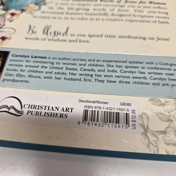 Floral Illustrated Devotional Words Of Jesus For Women Book - Picture 7 of 7